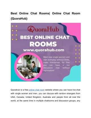 Best Online Chat Rooms | Online chat room