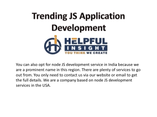 Trending JS Application Development