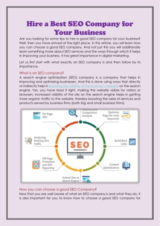 Hire a Best SEO Company for Your Business