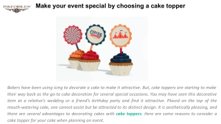 Make your event special by choosing a cake topper