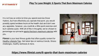 Play To Lose Weight: 6 Sports That Burn Maximum Calories