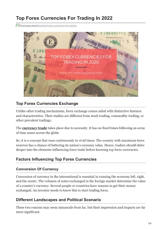 fxreviews.best-Top Forex Currencies For Trading In 2022