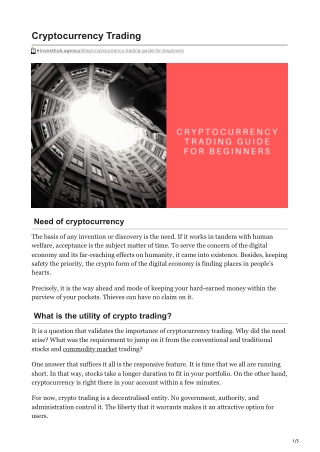 investhub.agency-Cryptocurrency Trading