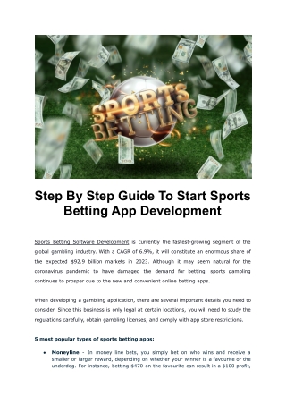 Step By Step Guide To Start Sports Betting App Development