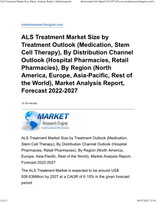 ALS Treatment Market