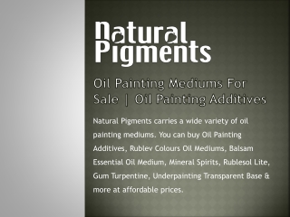 Oil Painting Mediums For Sale | Oil Painting Additives