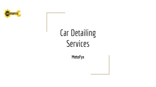 Car Detailing Services