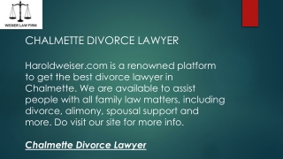 Chalmette Divorce Lawyer  Haroldweiser.com