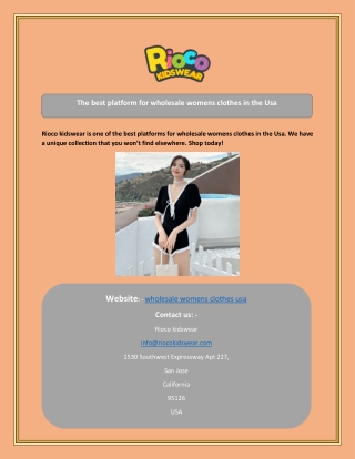 The best platform for wholesale womens clothes in the Usa