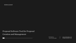 Proposal Software Tool for Proposal Creation and Management