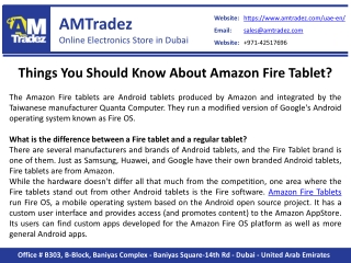 Things You Should Know About Amazon Fire Tablet - AMTradez