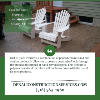 Cast in Place Overlay Specialists in Albany NY
