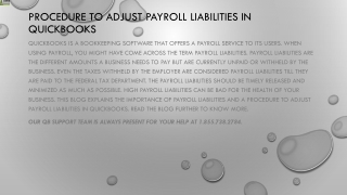 A proper guide to Adjust Payroll Liabilities in QuickBooks easily