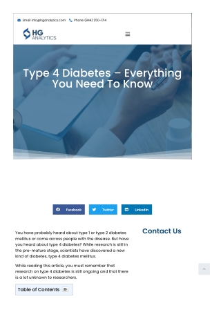 Type 4 Diabetes – Everything You Need To Know