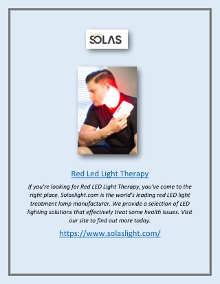 Red Led Light Therapy | Solaslight.com