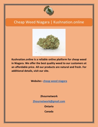 Cheap Weed Niagara | Kushnation.online