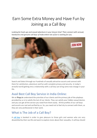 Earn Some Extra Money and Have Fun by Joining as a Call Boy (AutoRecovered)