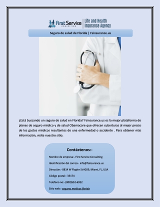 Seguro de salud de Florida | Fsinsurance.us