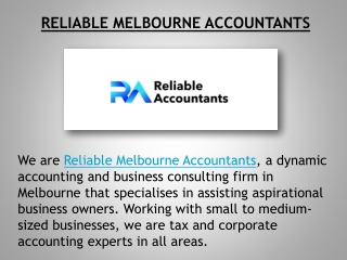 Reliable Melbourne Accountants