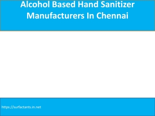 alcohol based hand sanitizer manufacturers in Chennai