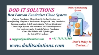 Best Online Patreon Fundraiser Clone System - DOD IT SOLUTIONS