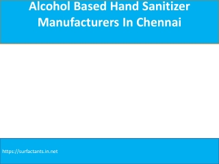 Sanitizer Manufacturers In Chennai