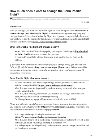 Cebu Pacific flight change policy