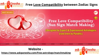 Free Love Compatibility between Zodiac Signs