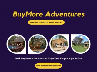 Book BuyMore Adventures for Top-Class Kenya Lodge Safaris