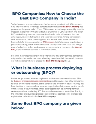 BPO Companies