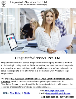 Language Translation Company In India And Worldwide | Linguainfo