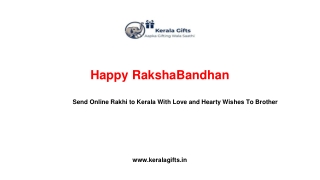 Give an amazing gift to your sister this Rakhi Online delivery in Alappuzha