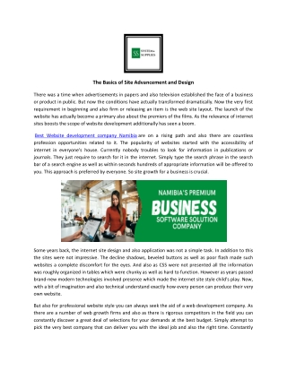 Best web design company Namibia