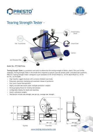 Tearing Strength Tester prima