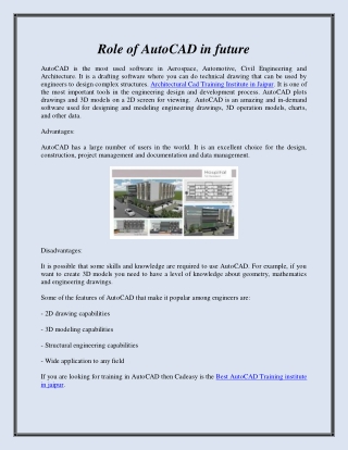 Role of AutoCAD in future