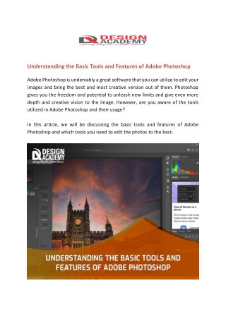 Understanding the Basic Tools and Features of Adobe Photoshop