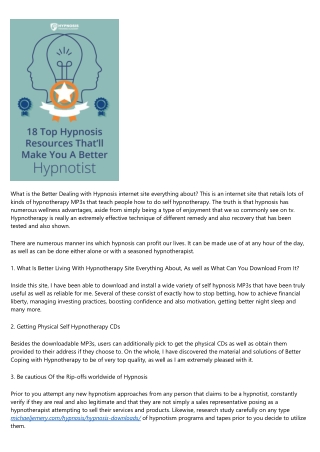 Much Better Dealing With Hypnotherapy Testimonial - 'How to Do Self Hypnotherapy