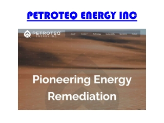 Clean Oil Recovery Technology