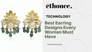 Best Earring Designs Every Woman Must Have