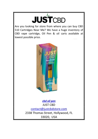 CBD Oil Pen | Justcbdstore.com