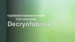 Startpakket beginnen met cryolipolyse | De cryo fabriek
