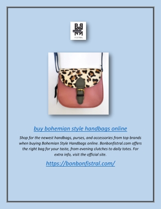 Buy Bohemian Style Handbags Online | Bonbonfistral.com