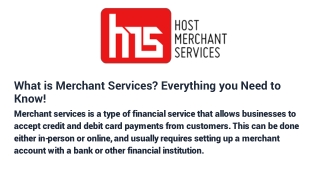 Merchant-services
