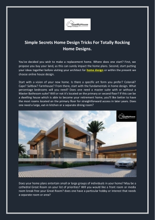 Simple Secrets Home Design Tricks For Totally Rocking Home Designs.