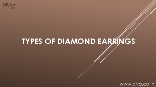 Types of Diamond Earrings