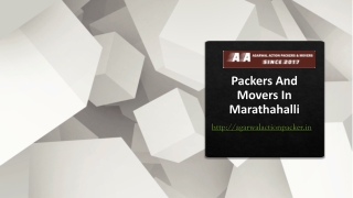 Packers And Movers In Marathahalli