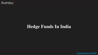 Hedge Funds In India