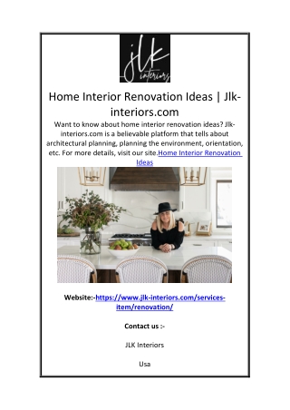 Home Interior Renovation Ideas