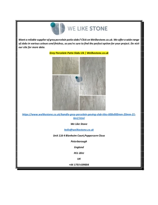 Grey Porcelain Patio Slabs Uk  Welikestone.co.uk