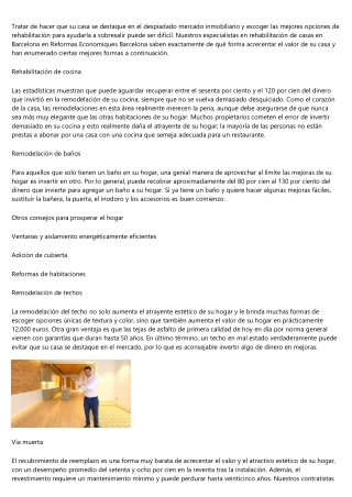 Claves para realizar una reforma exitosa